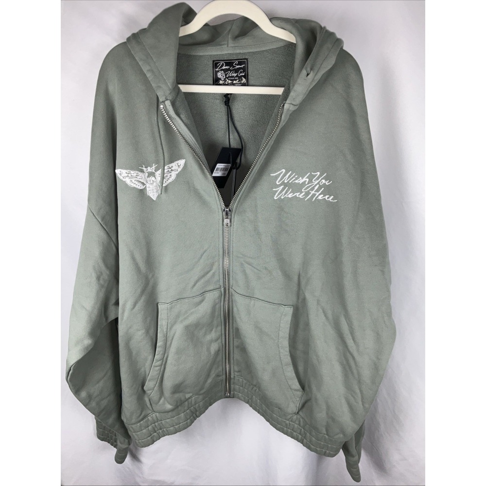 Darc Sport Women's‎ Large Green Full Zip Hoodie Wish You Were Here Collection